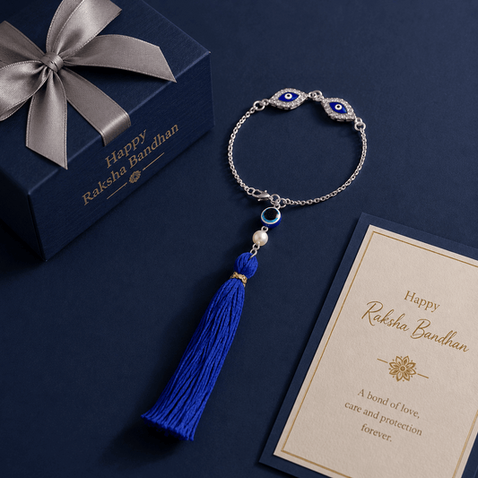 Evil Eye Lumba Rakhi with Tassel