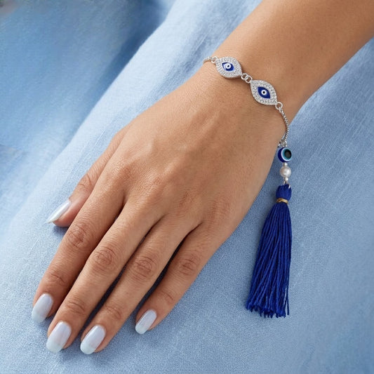 Evil Eye Lumba Rakhi with Tassel