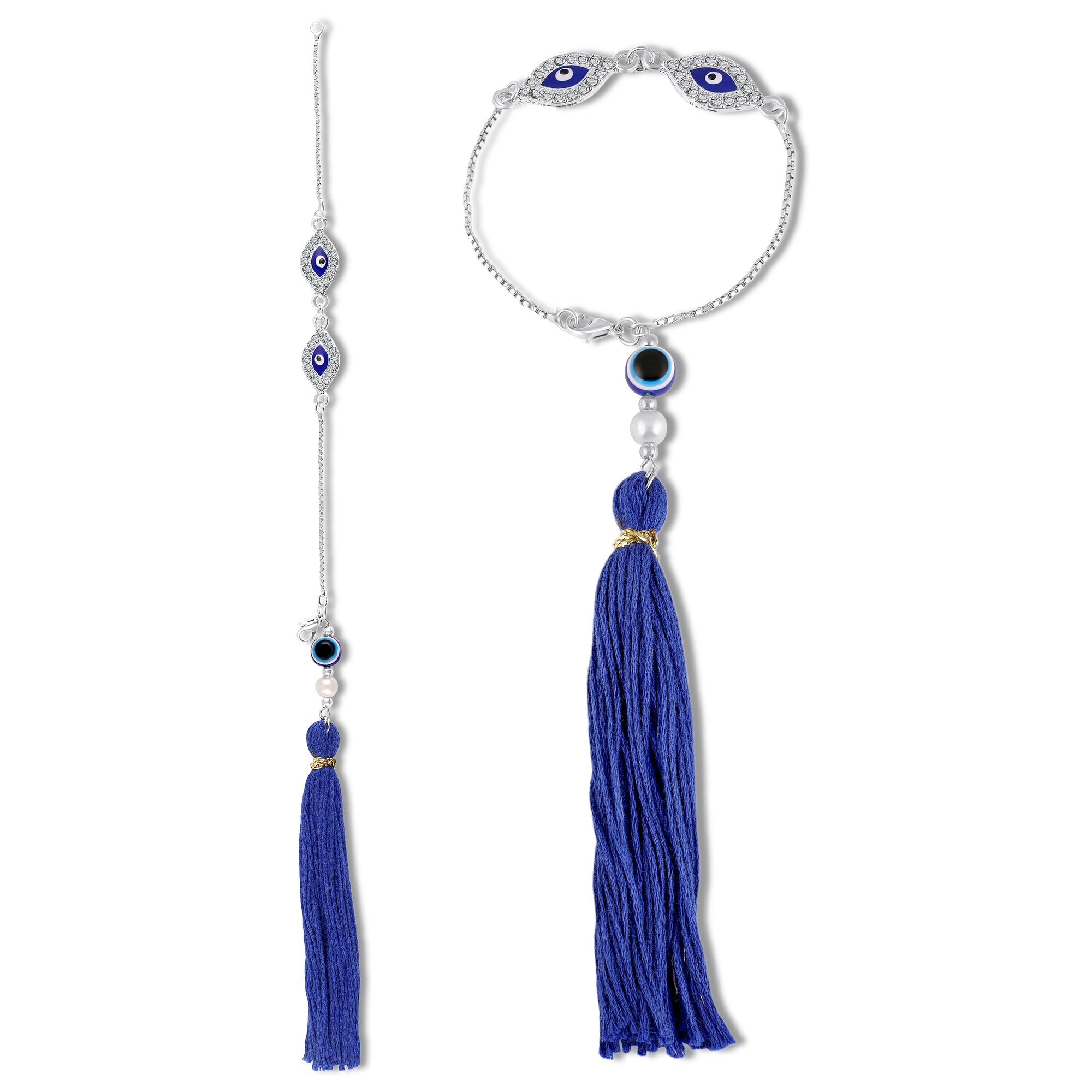 Evil Eye Lumba Rakhi with Tassel
