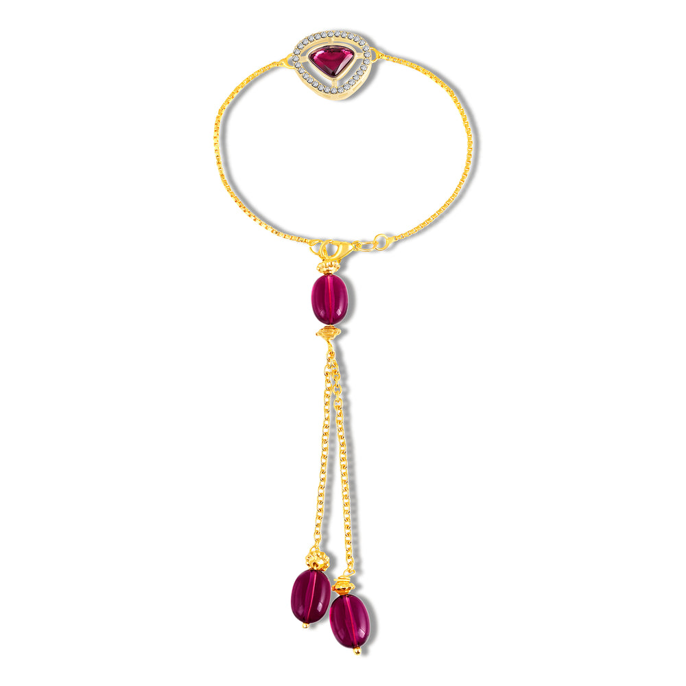 Purple Teardrop Lumba Rakhi