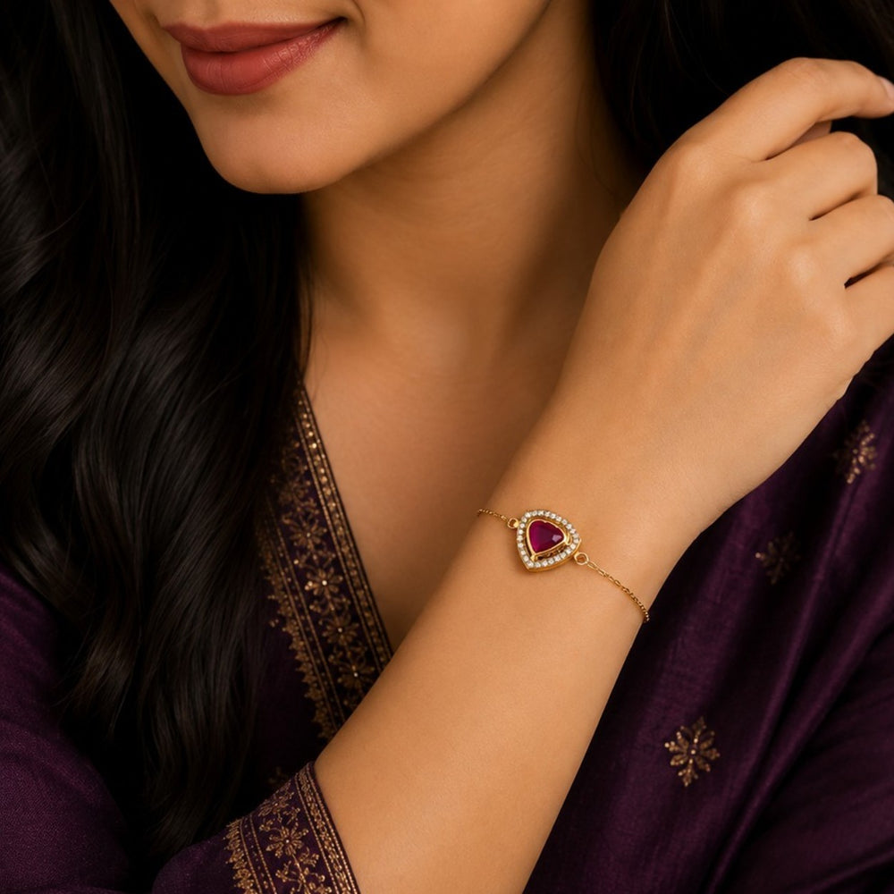 Purple Teardrop Lumba Rakhi