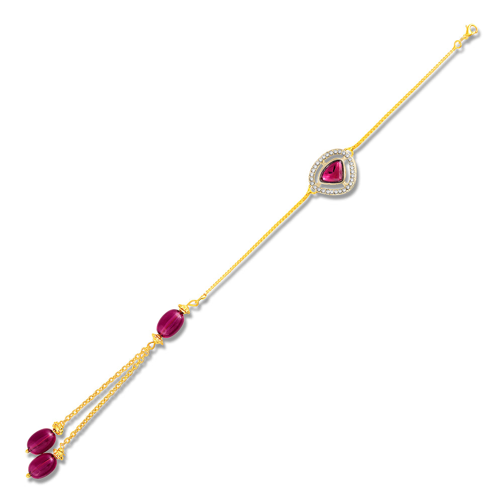 Purple Teardrop Lumba Rakhi