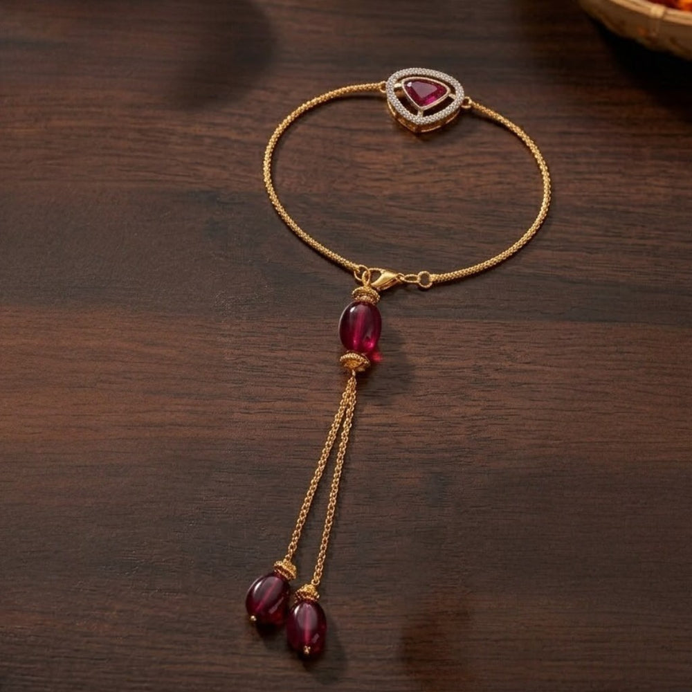 Purple Teardrop Lumba Rakhi