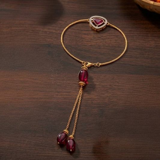 Purple Teardrop Lumba Rakhi