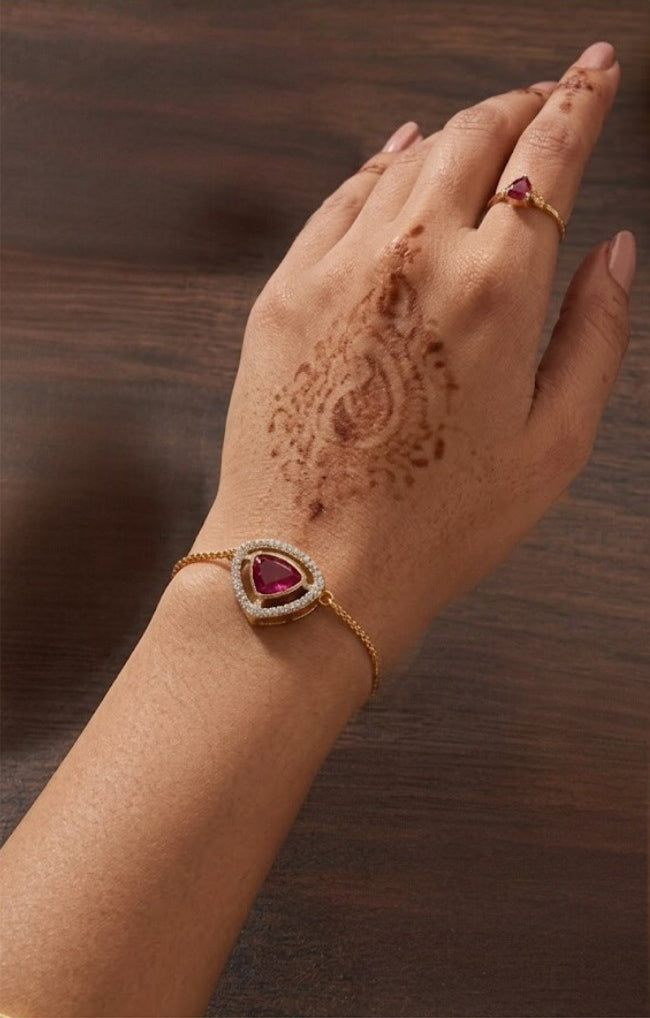 Purple Teardrop Lumba Rakhi