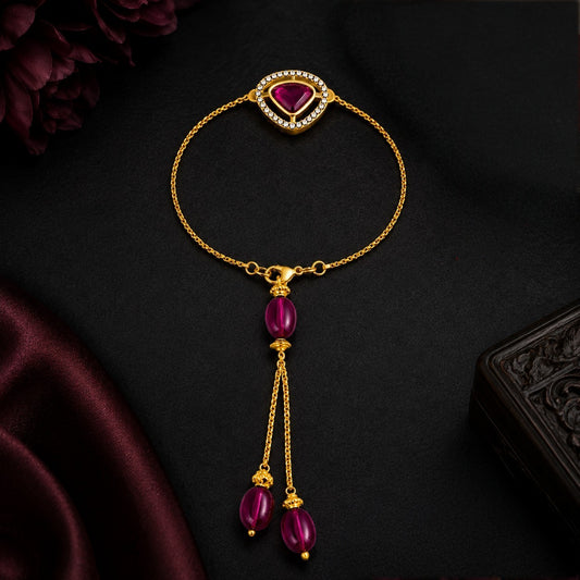 Purple Teardrop Lumba Rakhi
