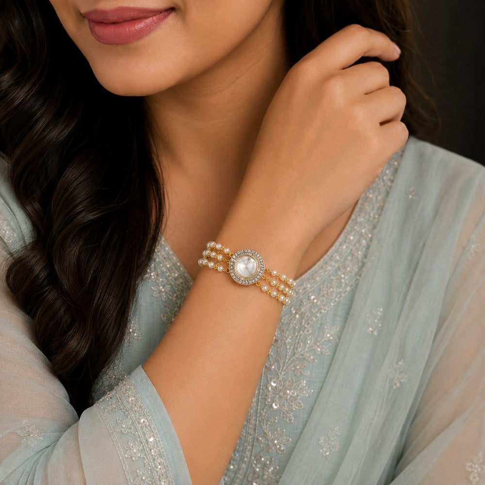 Artificial Pearl Lumba Rakhi