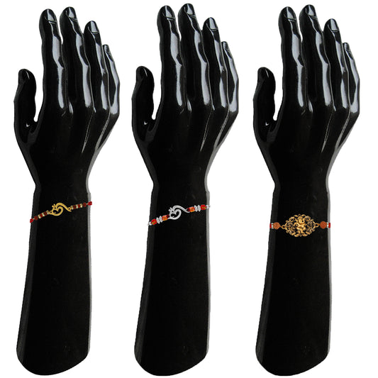 Combo of Om, Ganesha and Hanuman Rakhis