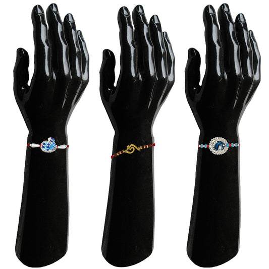 Combo of Om and Peacock Rakhis