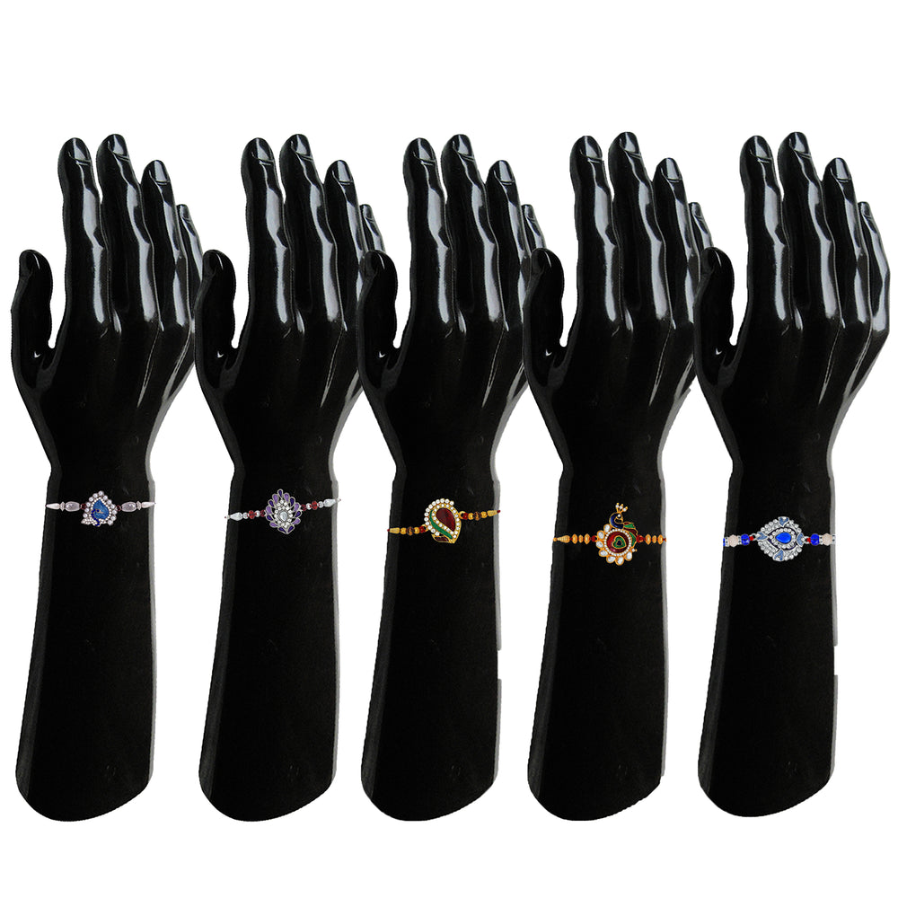 Pack of 5 Rakhshabandhan Peacock Rakhi (Bracelet)