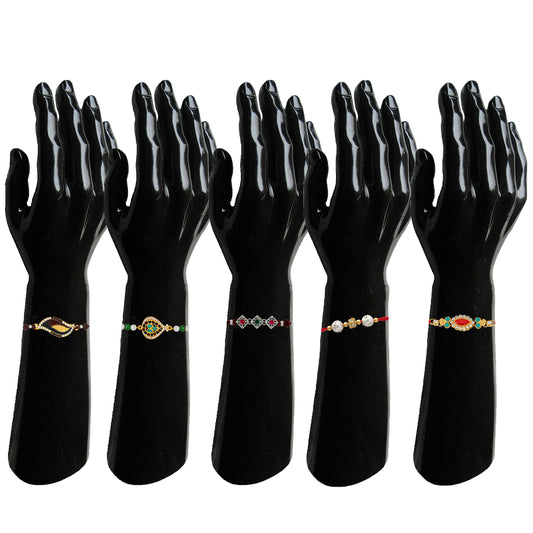 Pack of 5 Rakhshabandhan Designer Rakhi (Bracelet)
