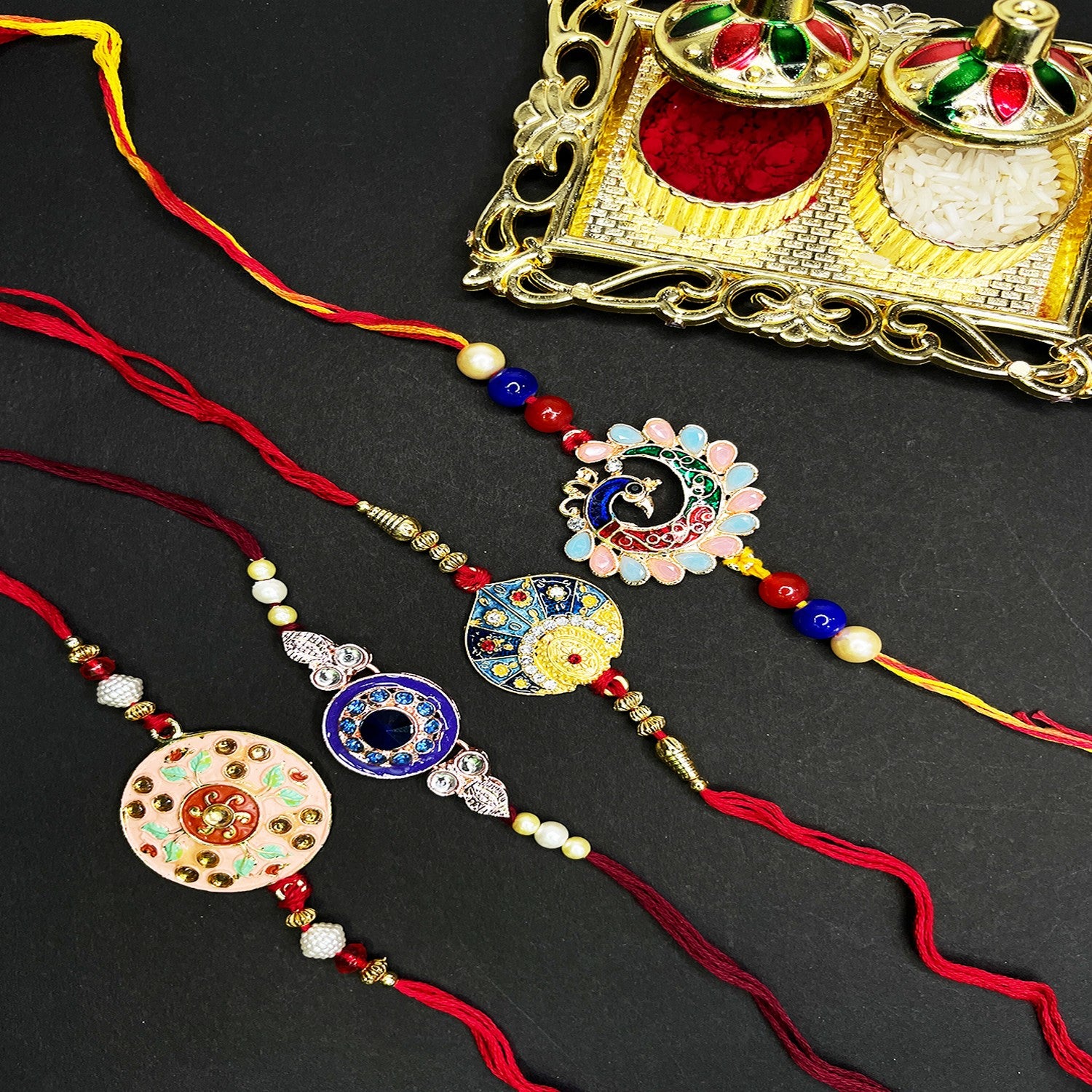 Combo of Meenakari Work Rakhi's