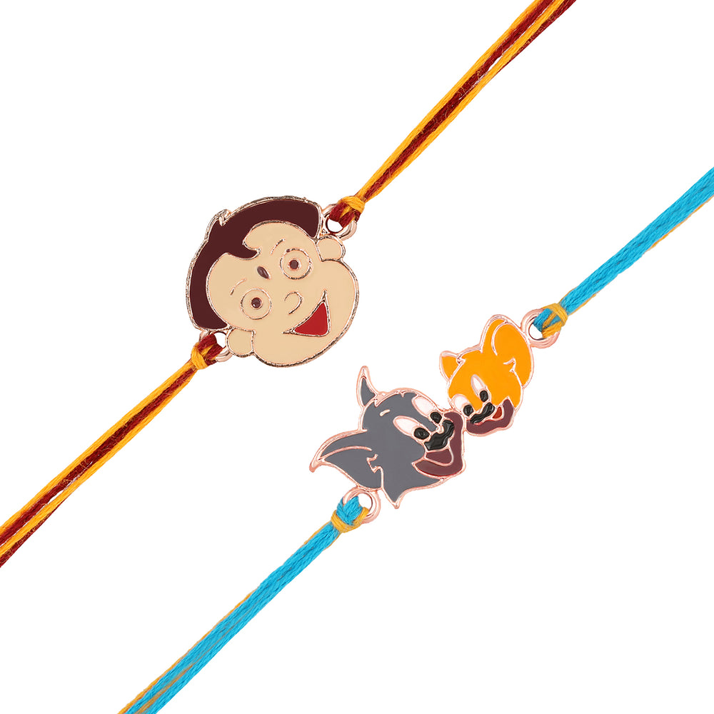 Combo of 2 God and 2 Cartoon Rakhis