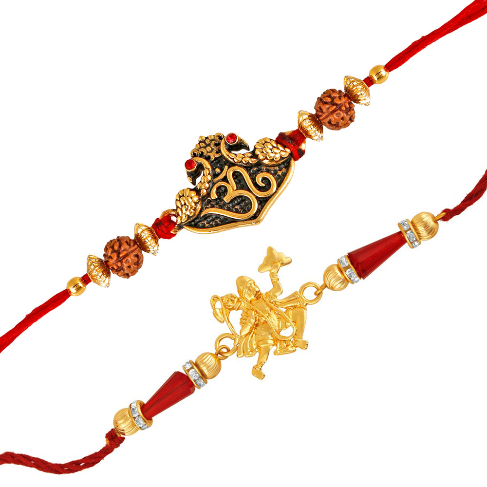 Combo of Hanuman and Om Rakhi