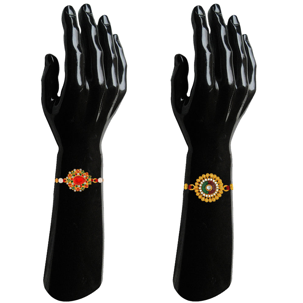 Combo of Designer Floral Rakhi