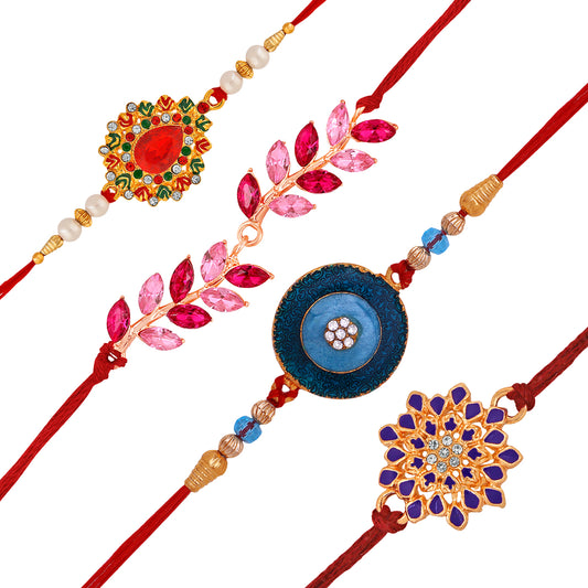 Combo of Leafy and Floral Rakhi