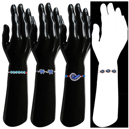 Combo of Designer and Evil Eye Rakhi