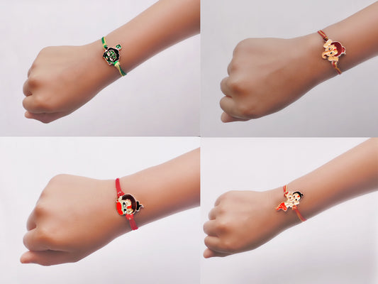 Combo of Bal Ganesh, Bal Krishna and Bal Hanuman Rakhi