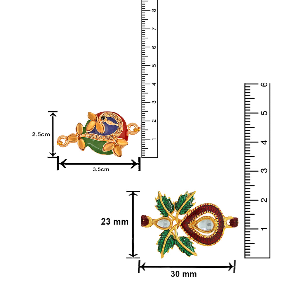 Combo of Leaf and Peacock Shaped Rakhi's
