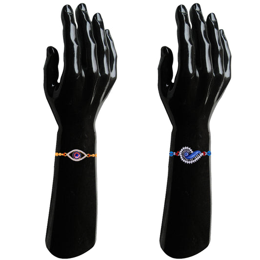 Combo of Evil Eye Rakhi's and Meena Work