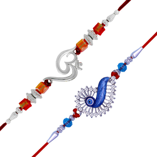 Combo of Om and Evil Eye Rakhis