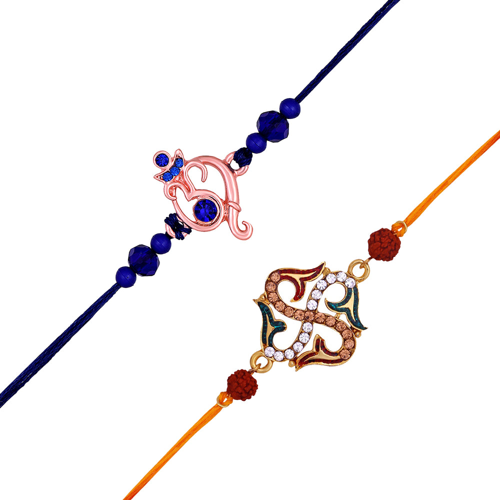 Combo of Ganesha and Swastik Rakhis
