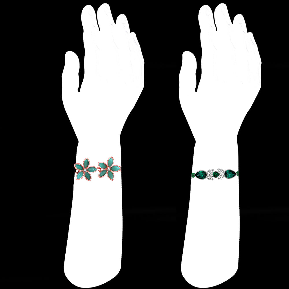 Multicolor Combo of 4 Beautiful Rakhi Set