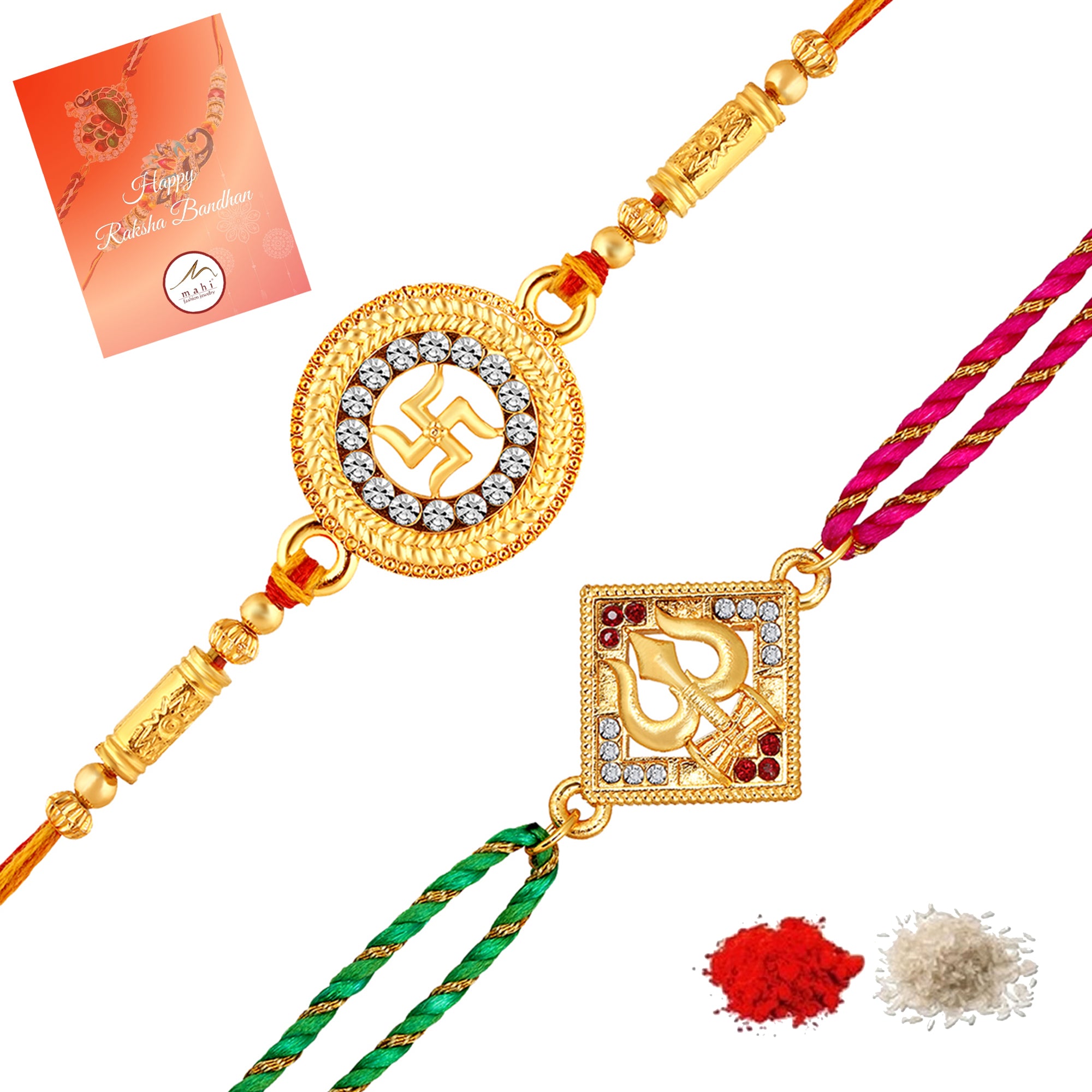 Combo of Om and Trishul Religious Rakhi