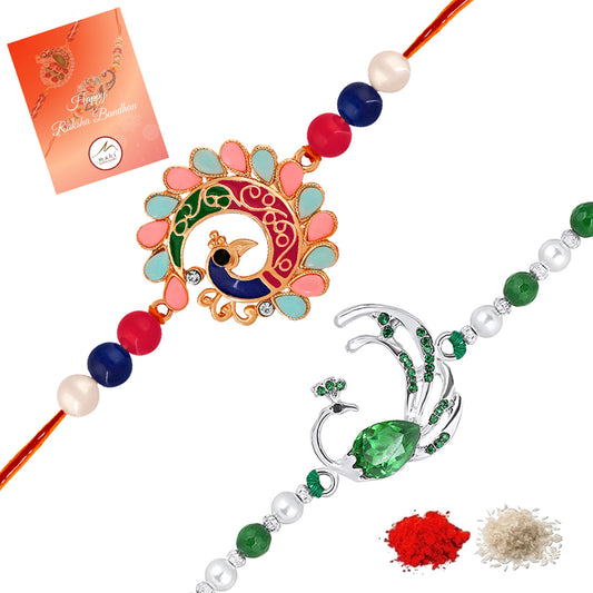 Combo of 2 Peacock-Shaped Rakhis