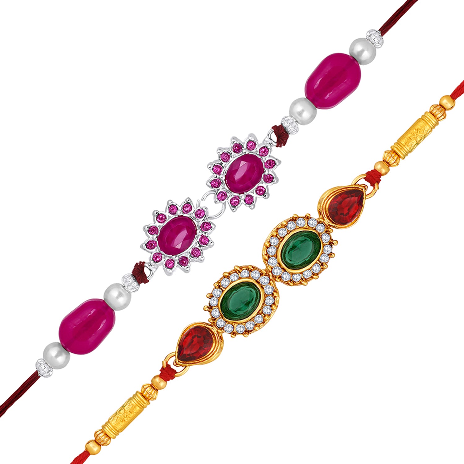 Combo 2 Colorful Floral Rakhis