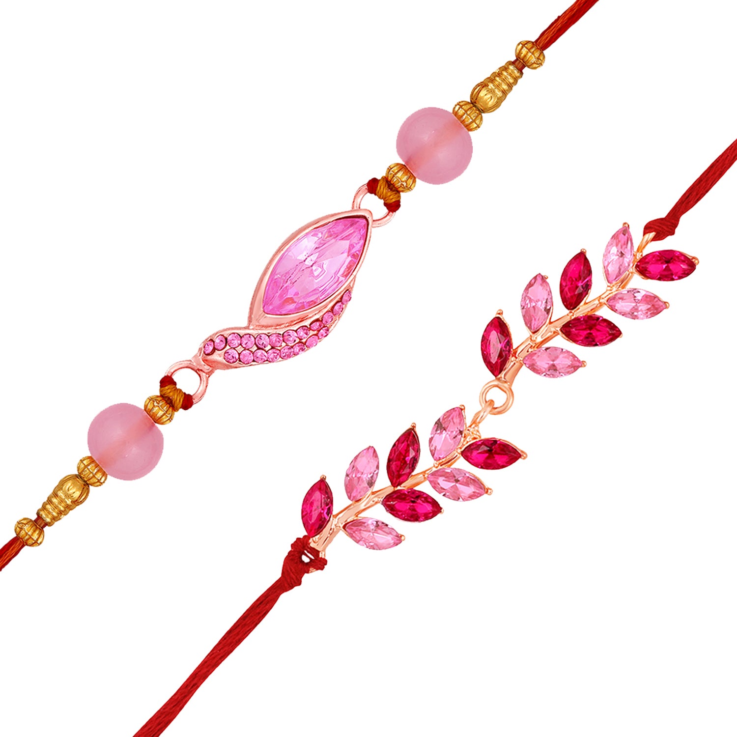 Combo of 2 Red and Pink Rakhi