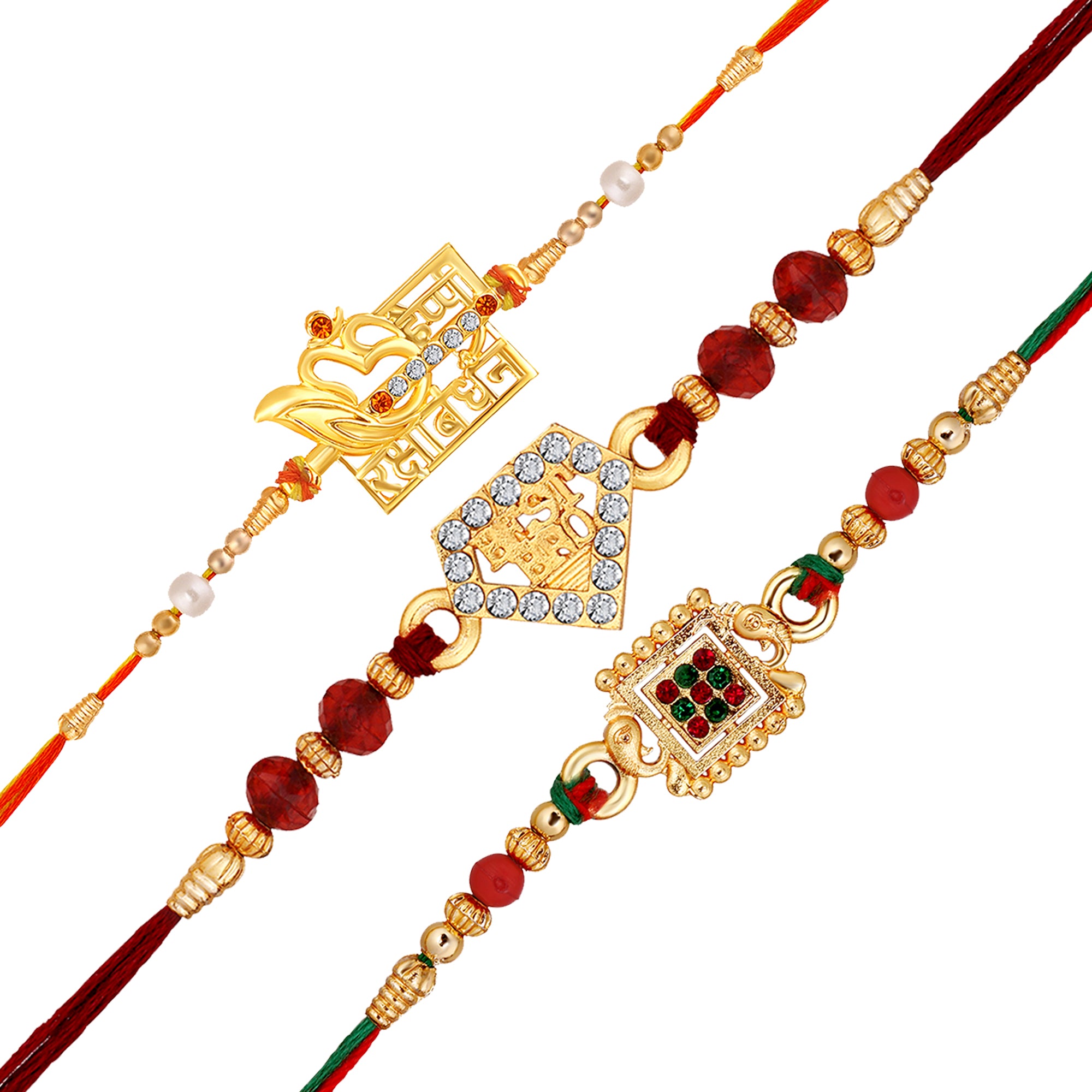 Combo of 3 Colorful Rakhi