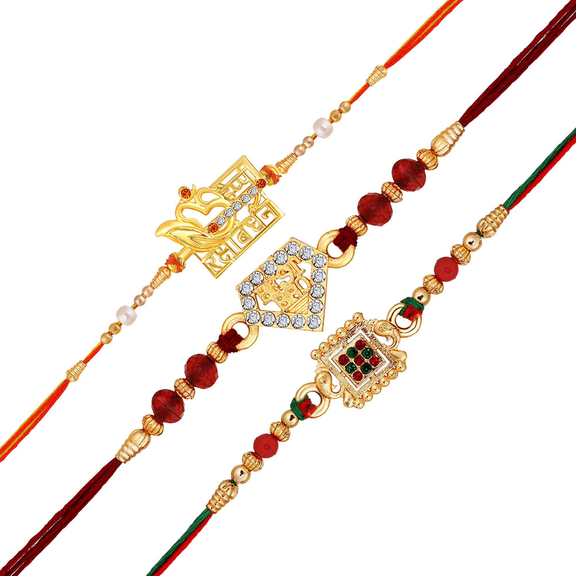 Combo of 3 Colorful Rakhi