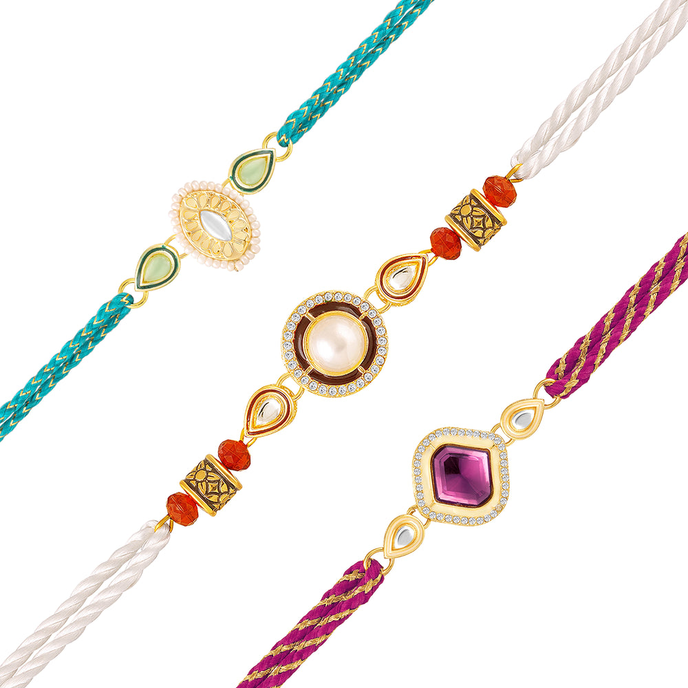 Elegant Rakhi Combo Set of 3 for Brother