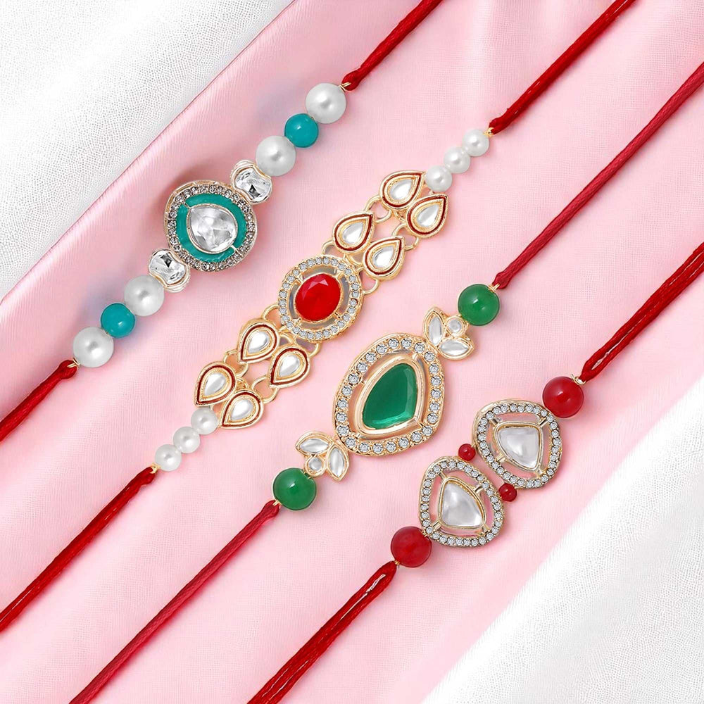 Elegant Rakhi Combo Set of 4 for Brother