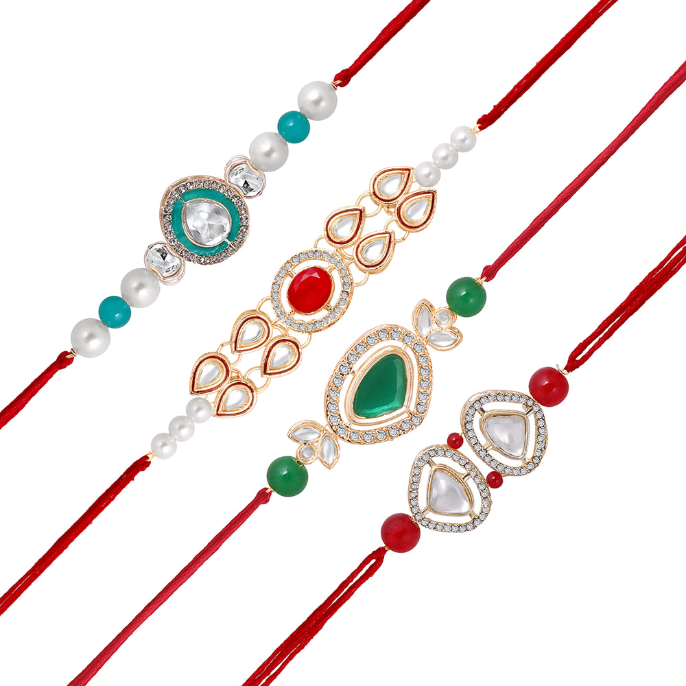 Elegant Rakhi Combo Set of 4 for Brother