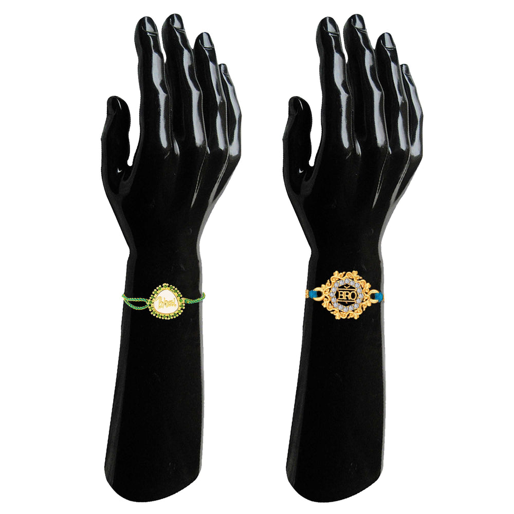 Bhai & Bro Rakhi Combo Set of 2