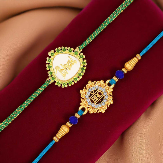 Bhai & Bro Rakhi Combo Set of 2
