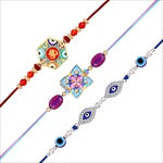 Divine Evil Eye Rakhi Combo Set