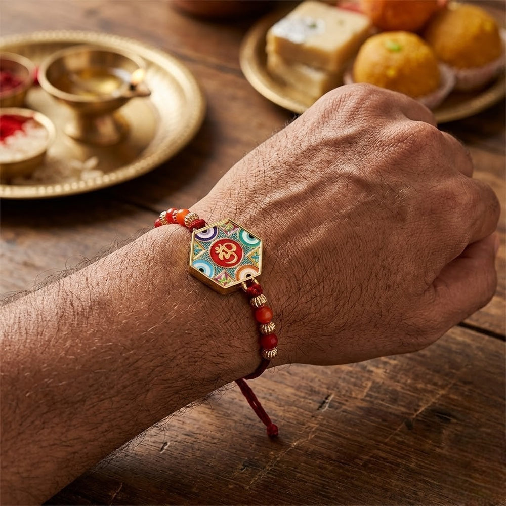 Divine Evil Eye Rakhi Combo Set