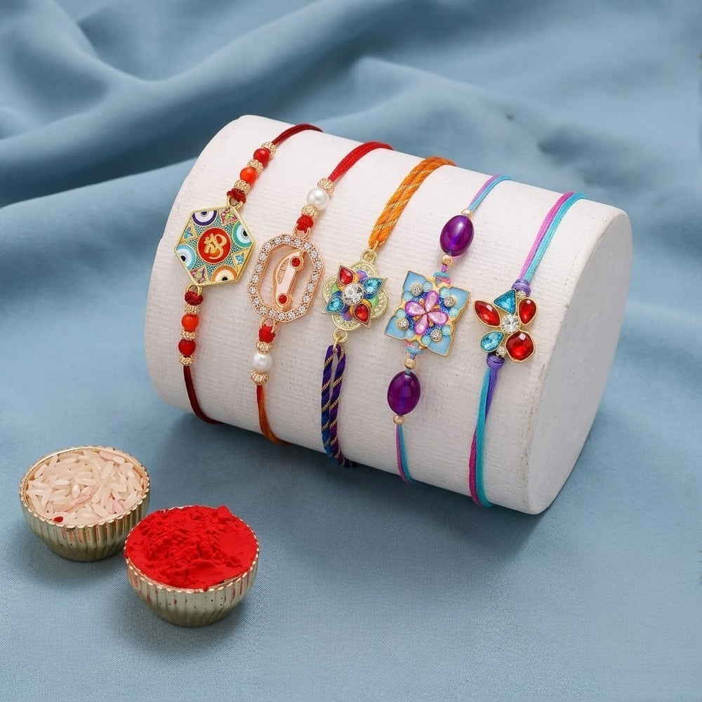 Premium Designer Rakhi Combo Set