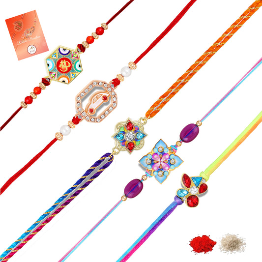 Premium Designer Rakhi Combo Set