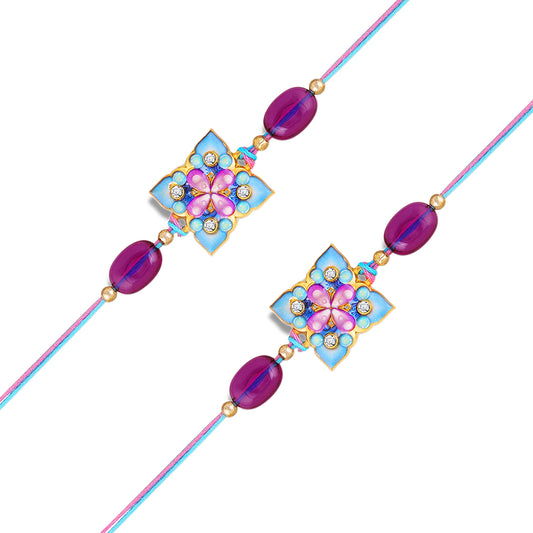 Floral Designer Rakhi Combo