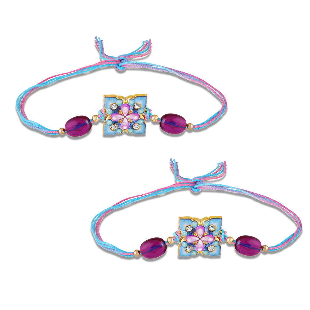 Floral Designer Rakhi Combo