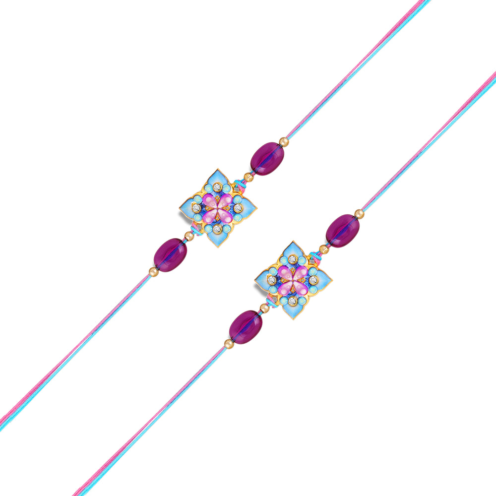 Floral Designer Rakhi Combo