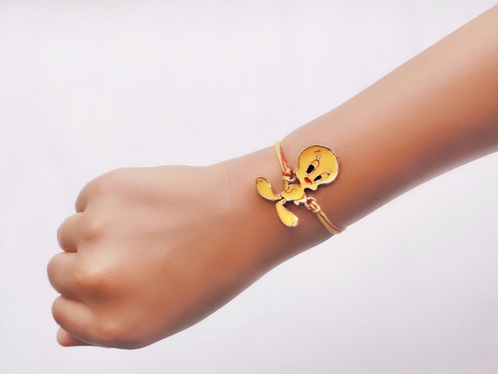 Playful Cartoon Duo Kids Rakhi Set