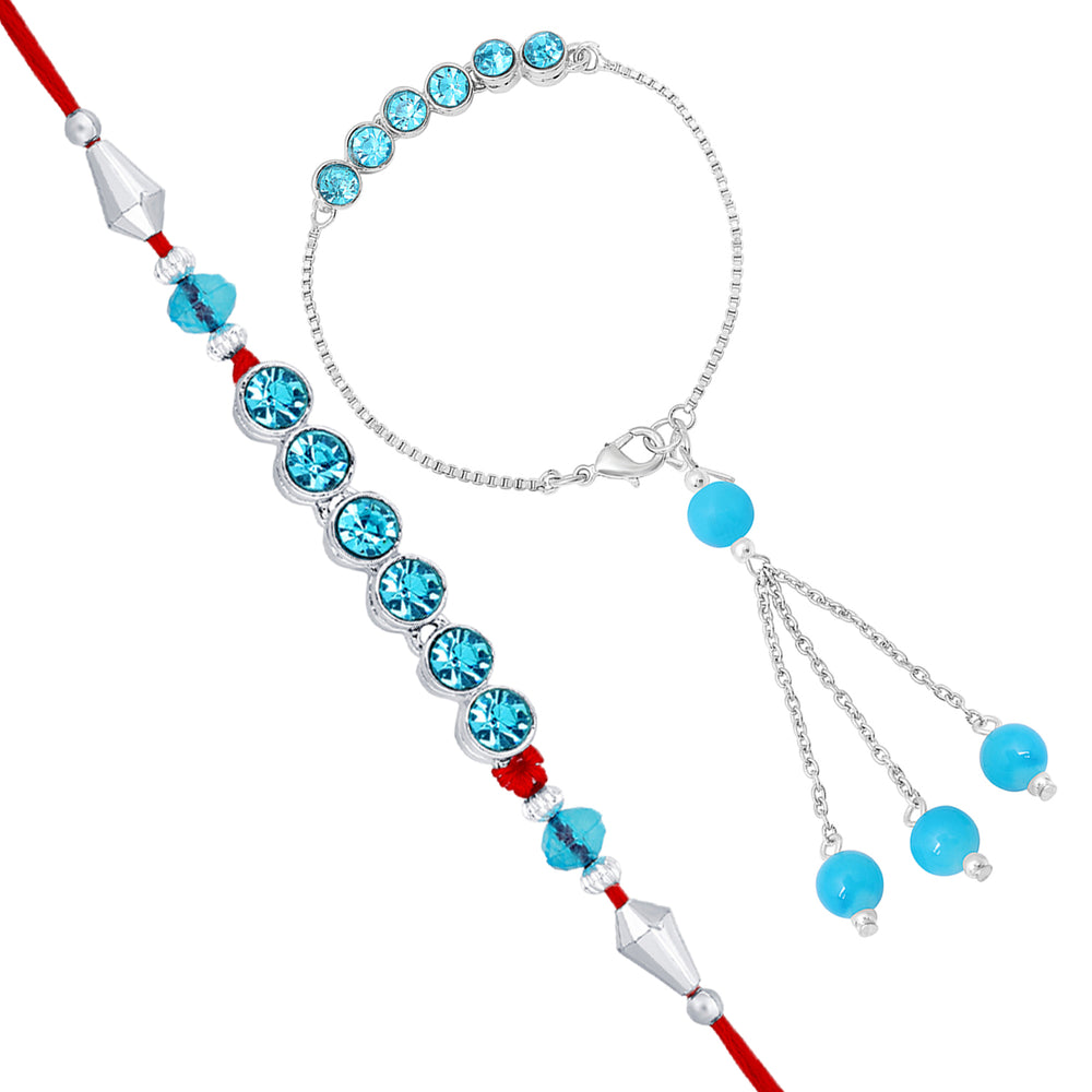 Blue Crystals Bhaiya Bhabhi Rakhi