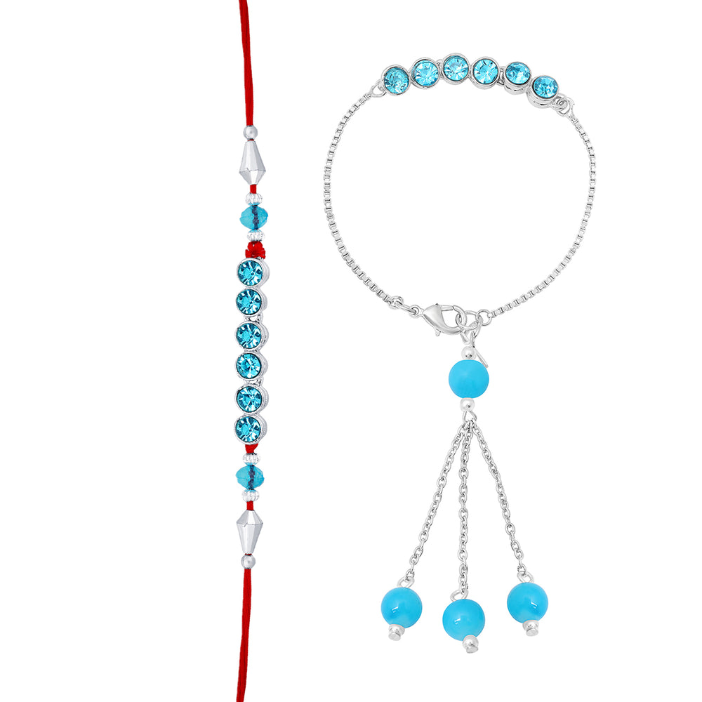 Blue Crystals Bhaiya Bhabhi Rakhi