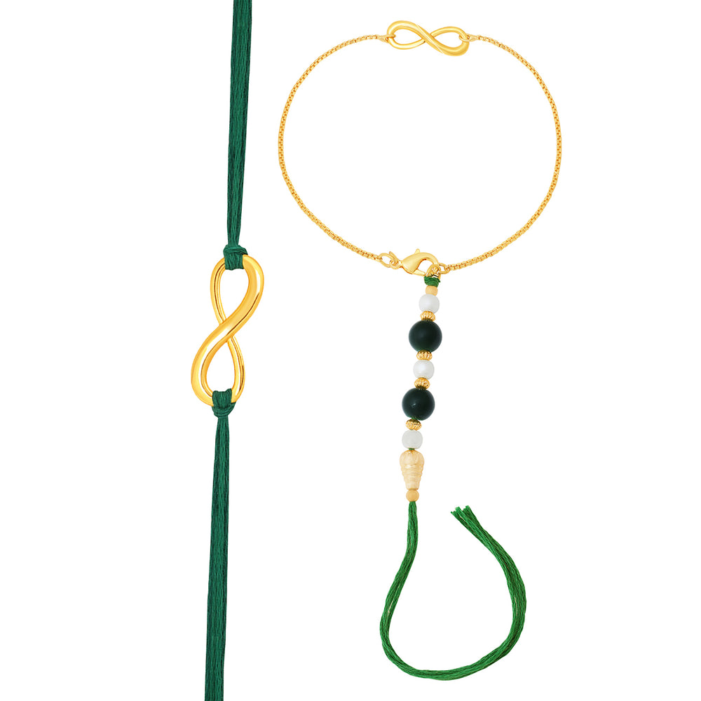Infinite Shape Couple Rakhi Combo for Bhaiya and Bhabhi