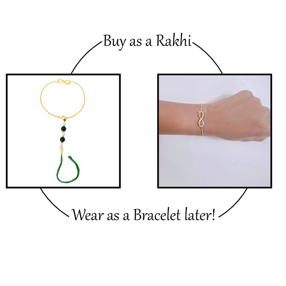Infinite Shape Couple Rakhi Combo for Bhaiya and Bhabhi